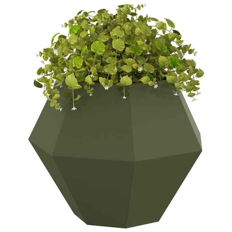 Vidaxx jardinière 2 pcs vert olive 75 x 75 x 60 cm acier