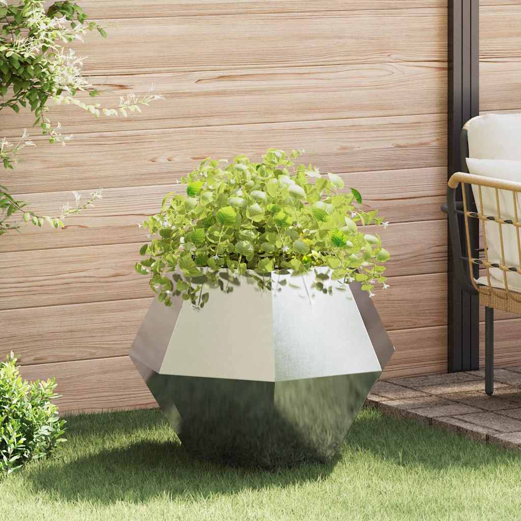 Vidaxx jardinière argent 75 x 75 x 60 cm acier inoxydable