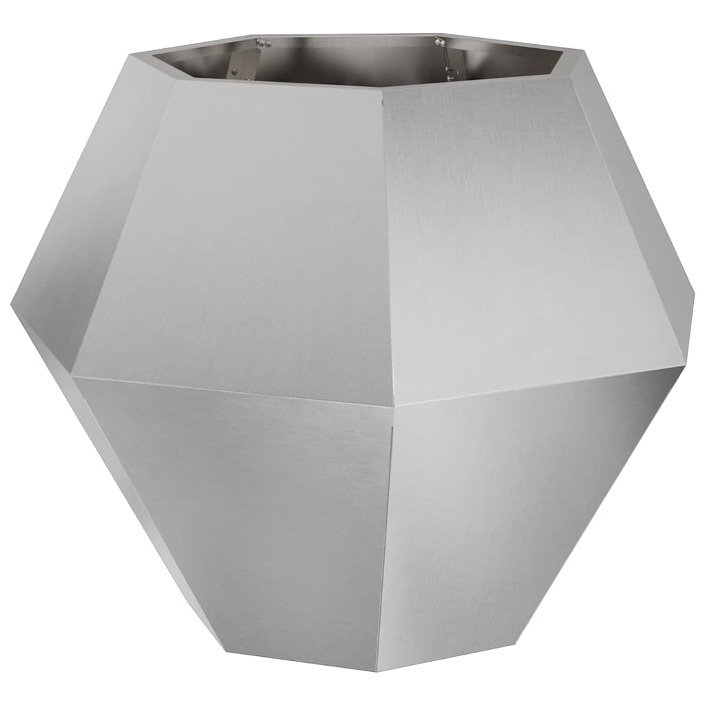 Vidaxx jardinière argent 75 x 75 x 60 cm acier inoxydable
