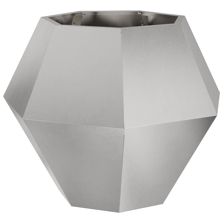 Vidaxx jardinière argent 75 x 75 x 60 cm acier inoxydable