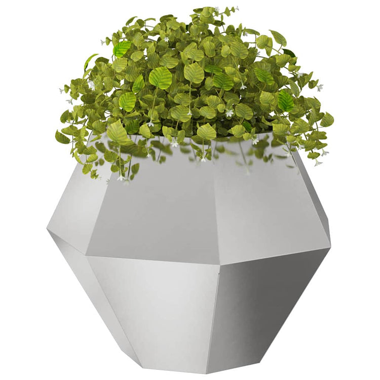 Vidaxx jardinière argent 75 x 75 x 60 cm acier inoxydable