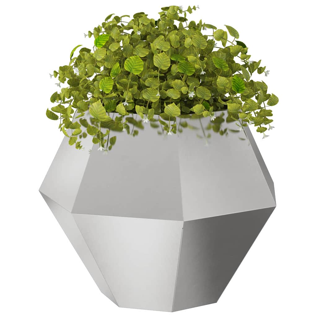 Vidaxx jardinière 2 pcs argent 75 x 75 x 60 cm acier inoxydable