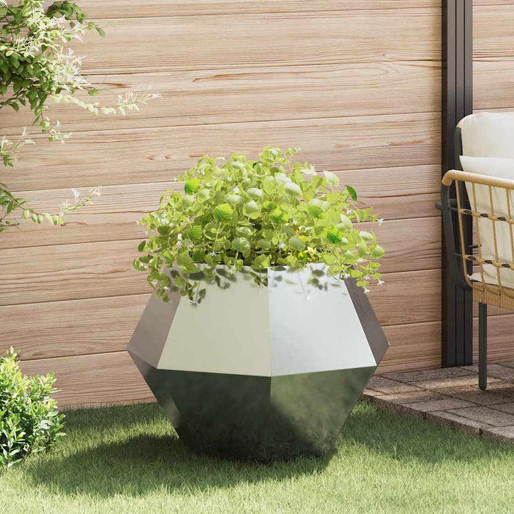 Vidaxx jardinière argent 75 x 75 x 60 cm en acier galvanisé