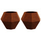 Vidaxl jardinière 2 pcs rouillé 75 x 75 x 60 cm acier corten