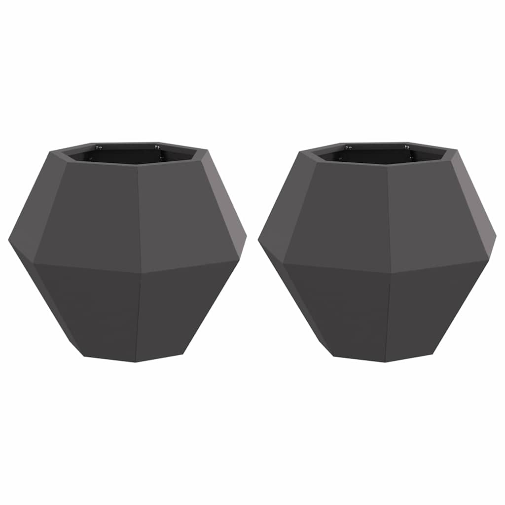 Vidaxx jardinière 2 pcs noir 50 x 50 x 40 cm acier