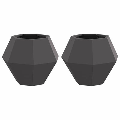 Vidaxx jardinière 2 pcs noir 50 x 50 x 40 cm acier