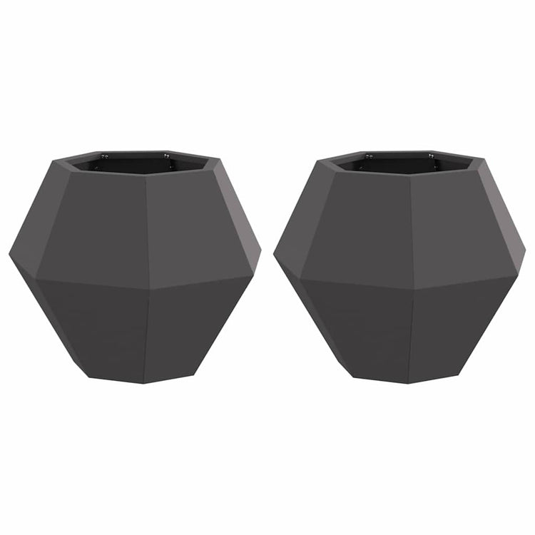Vidaxx jardinière 2 pcs noir 50 x 50 x 40 cm acier