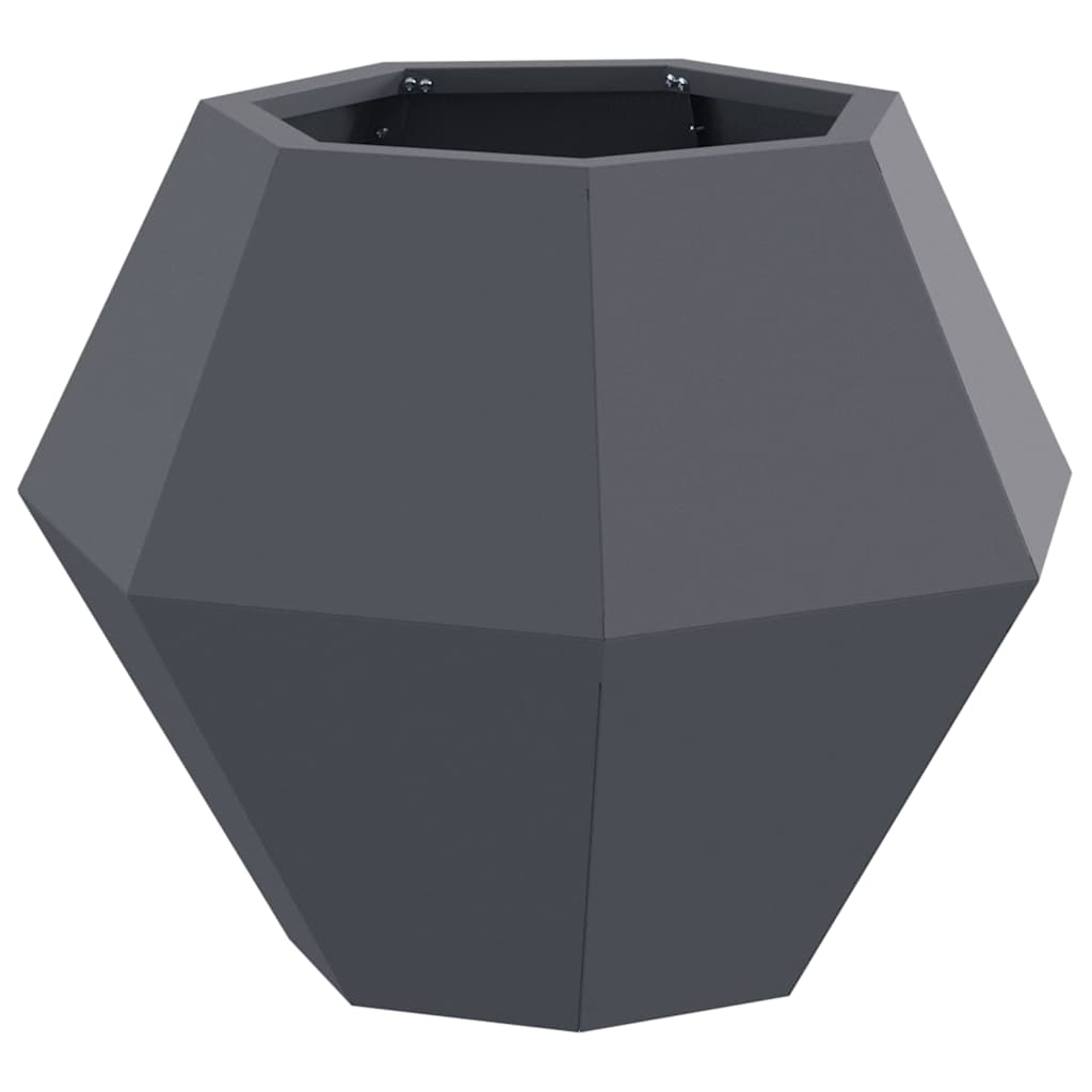 Vidaxl jardinière anthracite 50 x 50 x 40 cm acier