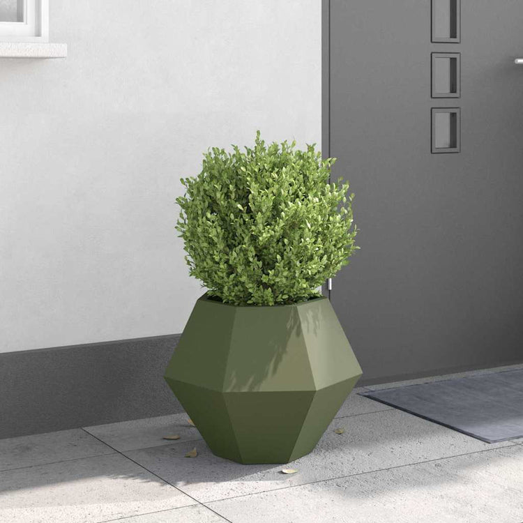 Vidaxx jardinière vert olive 50 x 50 x 40 cm acier