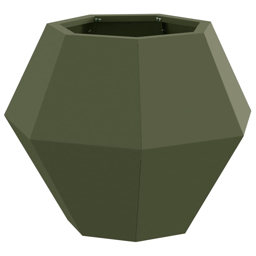 Vidaxx jardinière vert olive 50 x 50 x 40 cm acier