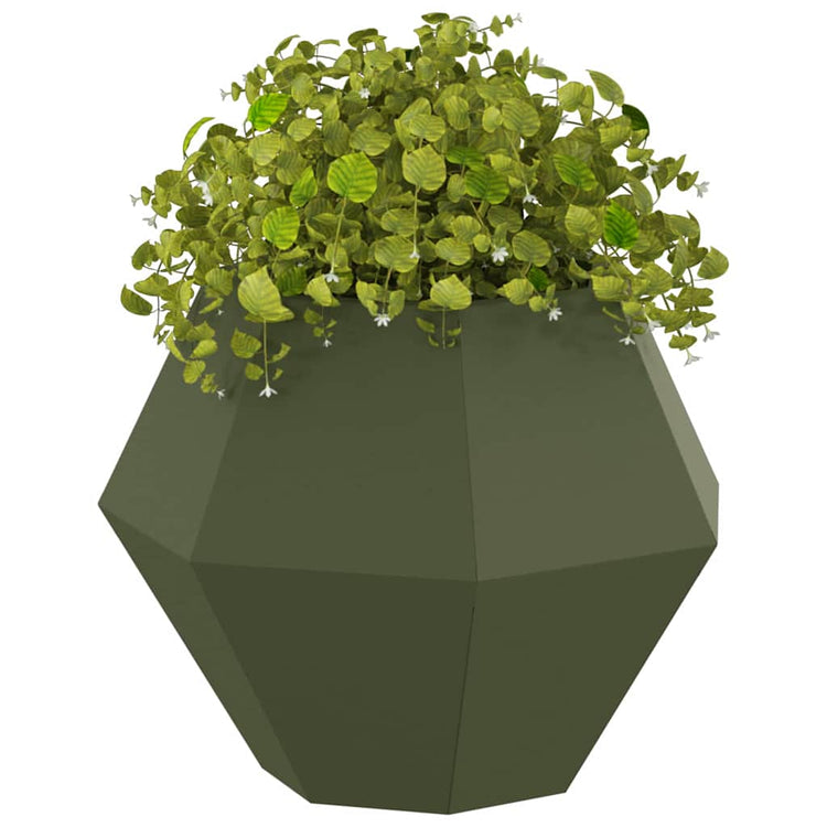 Vidaxx jardinière vert olive 50 x 50 x 40 cm acier