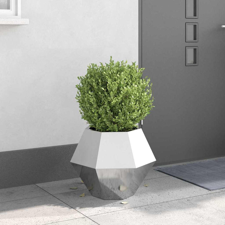 Vidaxx jardinière argent 50 x 50 x 40 cm en acier inoxydable