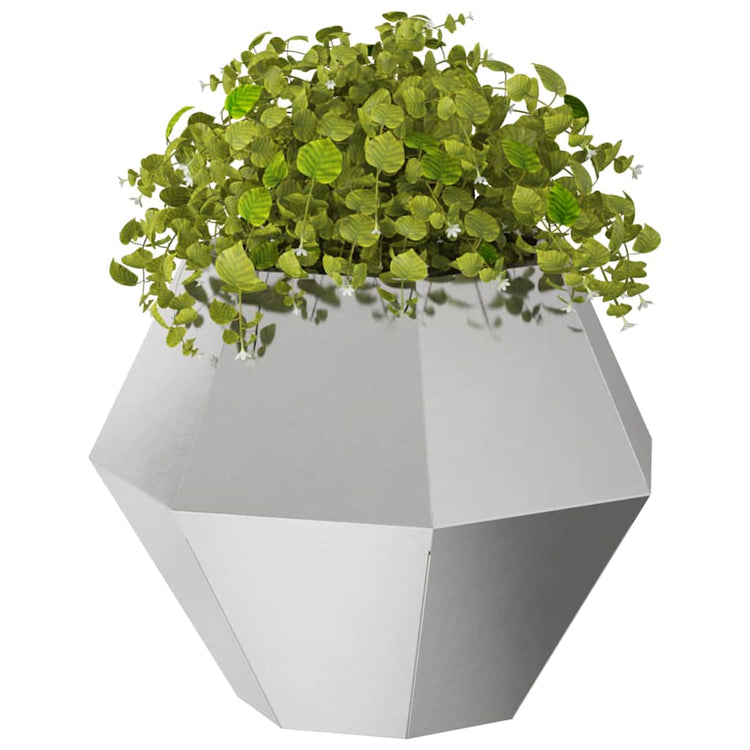 Vidaxx jardinière argent 50 x 50 x 40 cm en acier inoxydable
