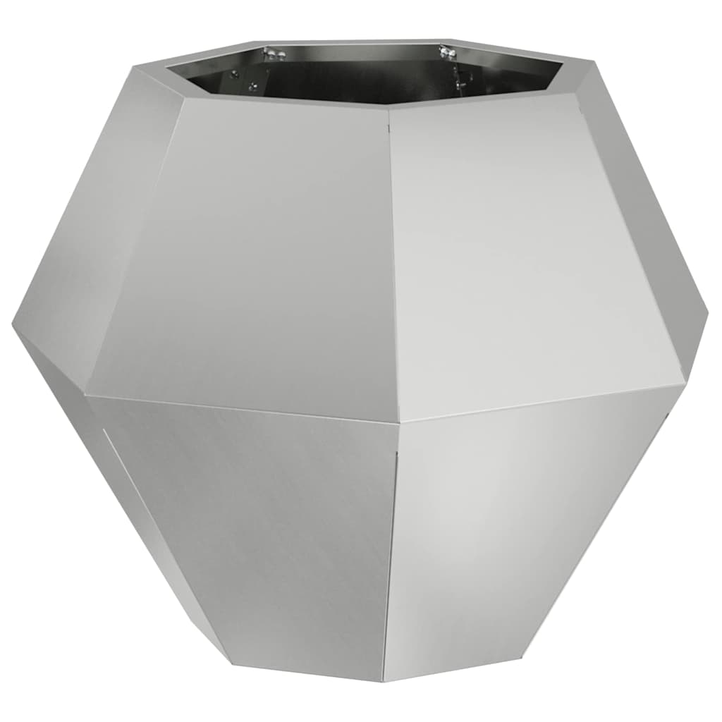 Vidaxx jardinière argent 50 x 50 x 40 cm en acier galvanisé