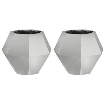 Vidaxx jardinière 2 pcs argent 50 x 50 x 40 cm en acier galvanisé