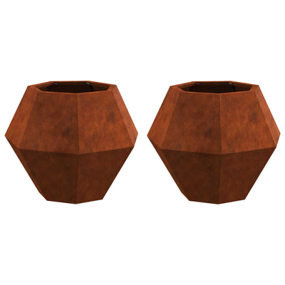 Vidaxx jardinière 2 pcs rouillé 50 x 50 x 40 cm acier corten