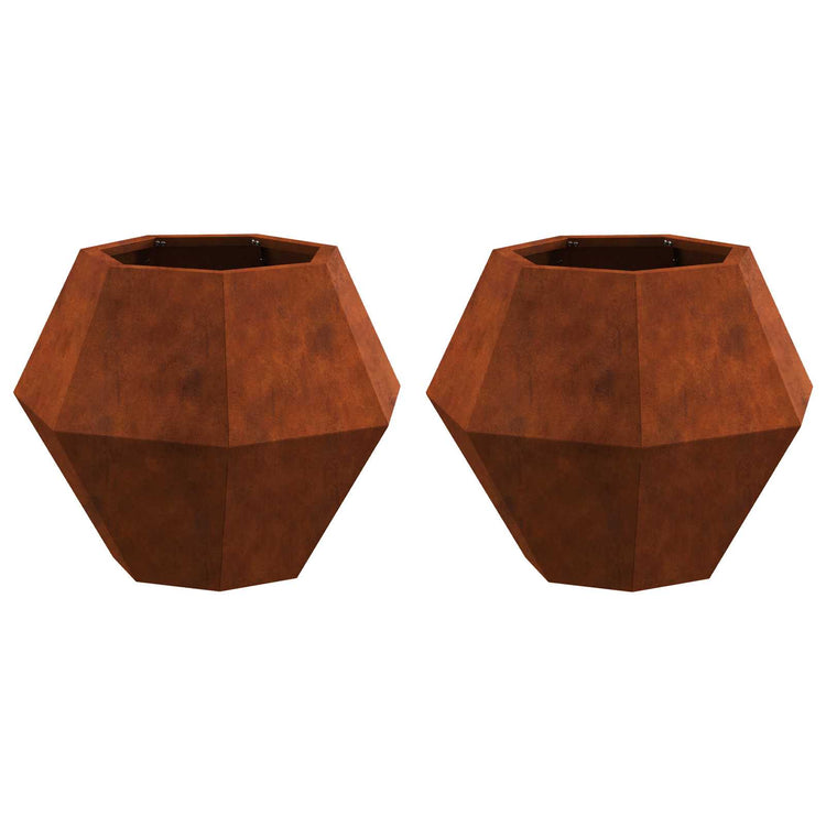 Vidaxx jardinière 2 pcs rouillé 50 x 50 x 40 cm acier corten