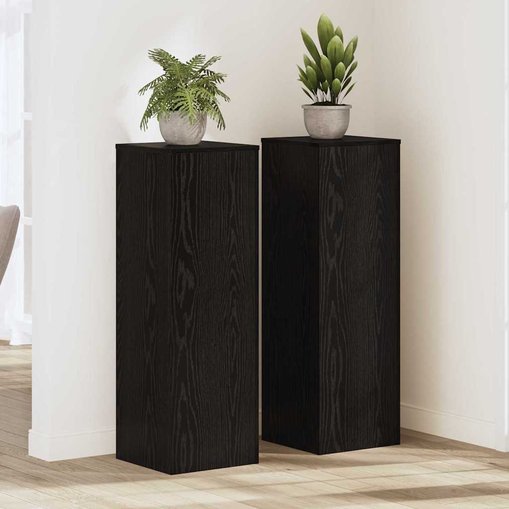 Vidaxx support pour plantes 2 pcs chêne noir 33 x 33 x 100 cm