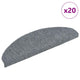 Vidaxx tapis d'escalier autocollants 20 pièces 65x21x4 cm gris clair semi-circulaire grand