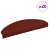 VidaXL tapis d'escalier auto-adhésifs 20 pièces 65x21x4 cm rouge bordeaux semi-circulaire grand