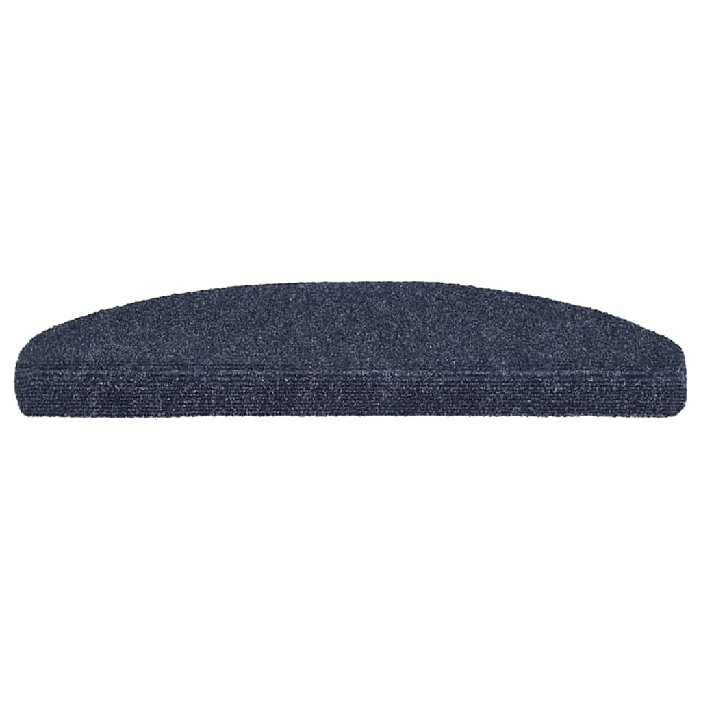 VidaXL tapis d'escalier auto-adhésifs 20 pièces 65x21x4 cm bleu semi-circulaire grand