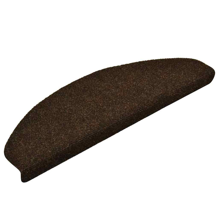 Vidaxx tapis d'escalier auto-adhésifs 20 pièces 65x21x4 cm marron semi-circulaire grand