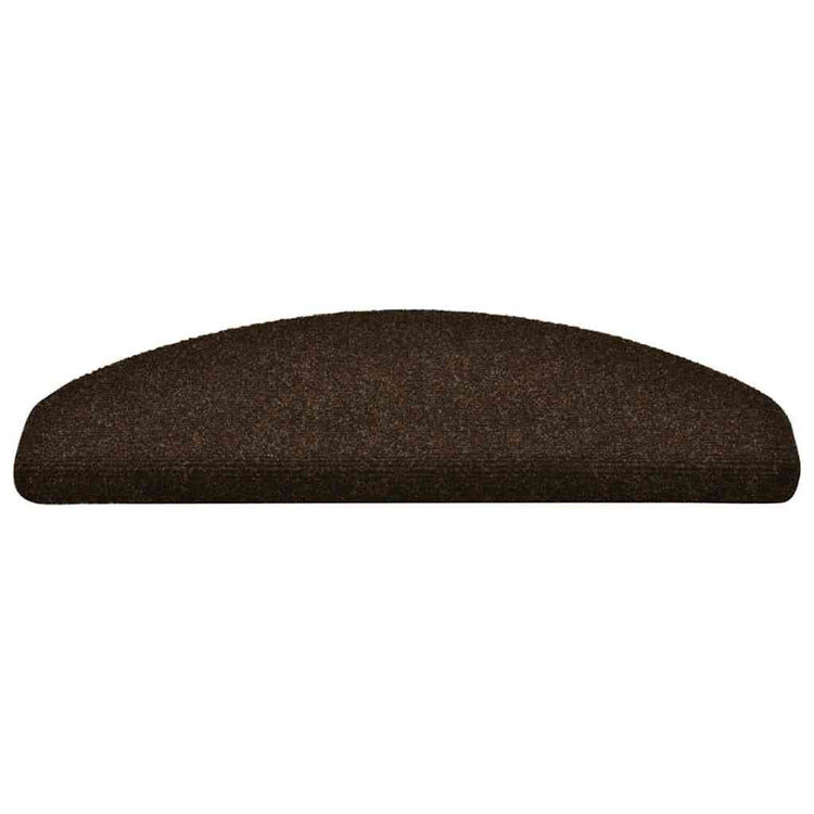 Vidaxx tapis d'escalier auto-adhésifs 20 pièces 65x21x4 cm marron semi-circulaire grand