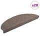 VidaXL tapis d'escalier auto-adhésifs 20 pièces 65x21x4 cm beige semi-circulaire grand