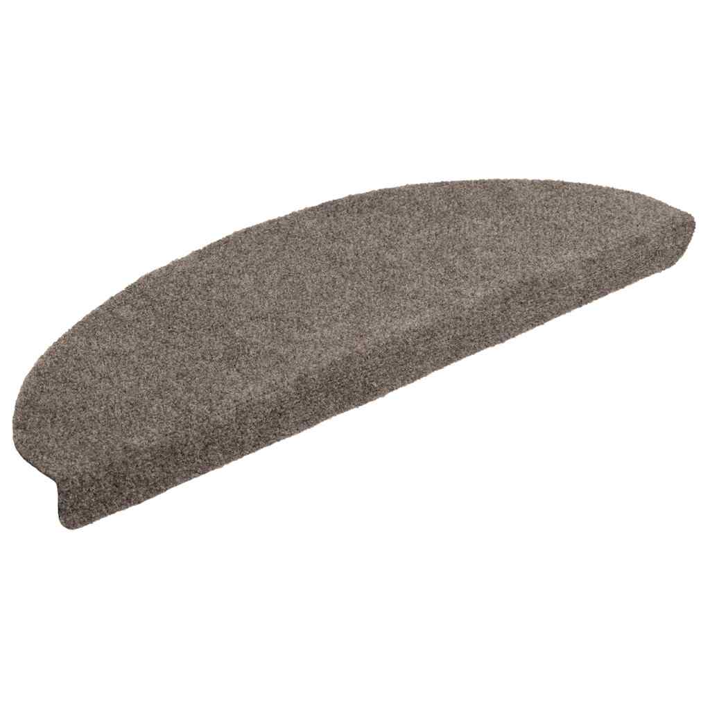 VidaXL tapis d'escalier auto-adhésifs 20 pièces 65x21x4 cm beige semi-circulaire grand