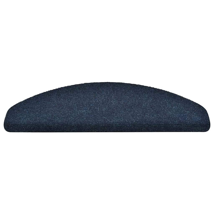 VidaXL tapis d'escalier auto-adhésifs 20 pièces 65x21x4 cm bleu marine semi-circulaire grand