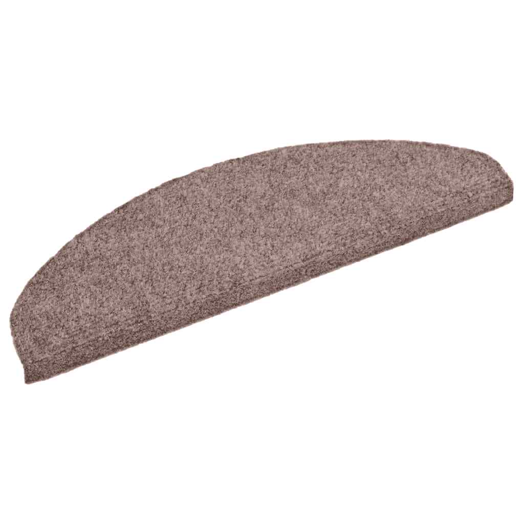 Vidaxx tapis d'escalier auto-adhésifs 30 pièces 65x21x4 cm marron clair semi-circulaire grand