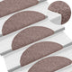 Vidaxx tapis d'escalier auto-adhésifs 30 pièces 65x21x4 cm marron clair semi-circulaire grand