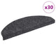 Vidaxx tapis d'escalier autocollants 30 pièces 65x21x4 cm gris foncé semi-circulaire grand
