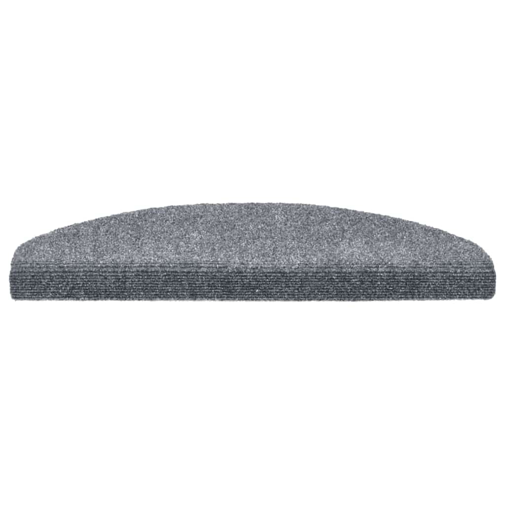 Vidaxx tapis d'escalier autocollants 30 pièces 65x21x4 cm gris clair semi-circulaire grand