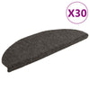 Vidaxx tapis d'escalier autocollants 30 pièces 65x21x4 cm anthracite semi-circulaire grand