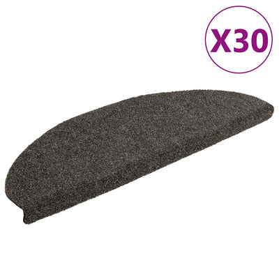 Vidaxx tapis d'escalier autocollants 30 pièces 65x21x4 cm anthracite semi-circulaire grand