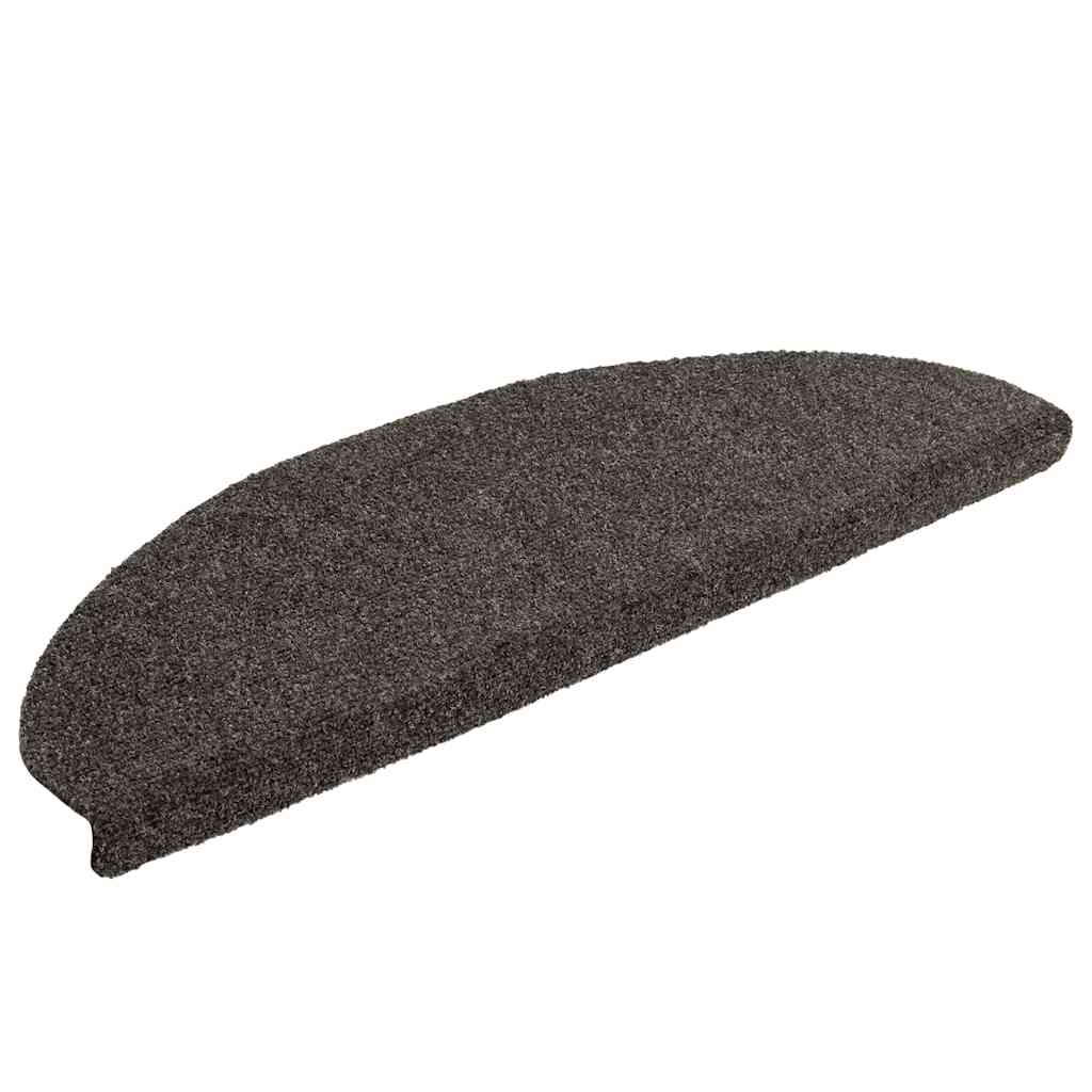 Vidaxx tapis d'escalier autocollants 30 pièces 65x21x4 cm anthracite semi-circulaire grand