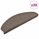 VidaXL tapis d'escalier auto-adhésifs 30 pièces 65x21x4 cm beige semi-circulaire grand