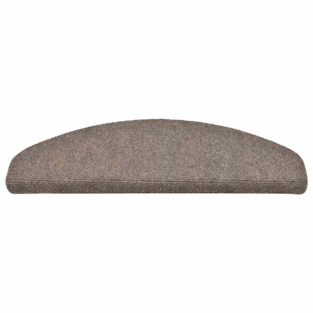 VidaXL tapis d'escalier auto-adhésifs 30 pièces 65x21x4 cm beige semi-circulaire grand