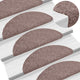 VidaXL tapis d'escalier auto-adhésifs 20 pièces 56x17x3 cm marron clair semi-circulaire