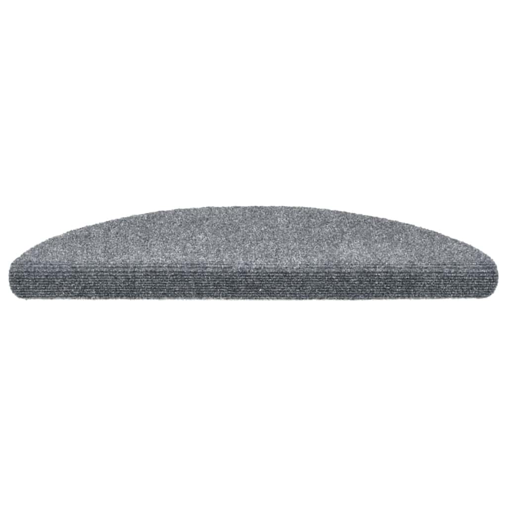 Vidaxx tapis d'escalier autocollants 20 pièces 56x17x3 cm gris clair semi-circulaire