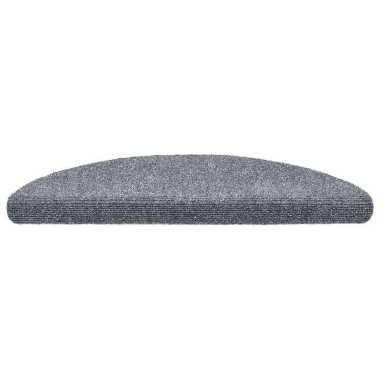 Vidaxx tapis d'escalier autocollants 20 pièces 56x17x3 cm gris clair semi-circulaire