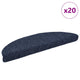 VidaXL tapis d'escalier auto-adhésifs 20 pièces 56x17x3 cm bleu semi-circulaire