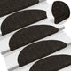 VidaXL tapis d'escalier auto-adhésifs 20 pièces 56x17x3 cm marron foncé semi-circulaire
