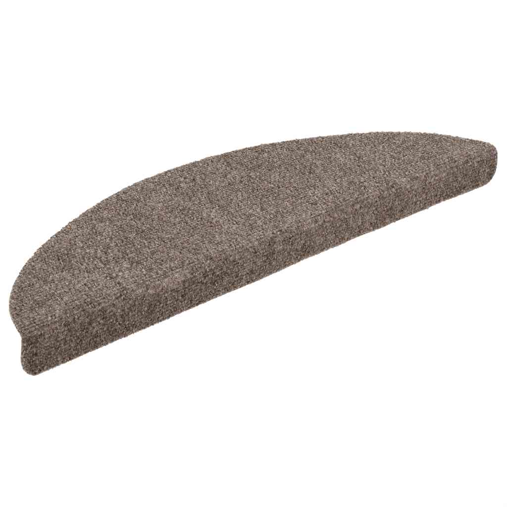 VidaXL tapis d'escalier auto-adhésifs 20 pièces 56x17x3 cm beige semi-circulaire