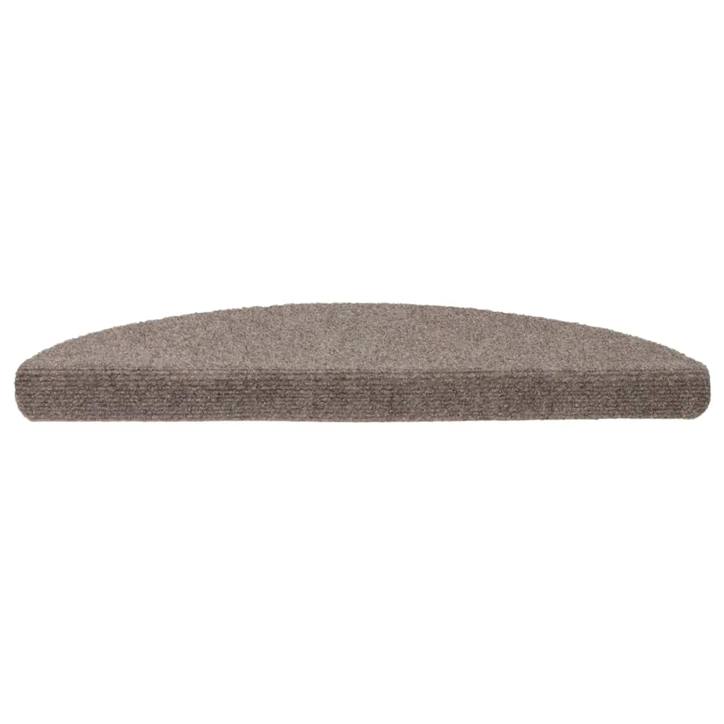 VidaXL tapis d'escalier auto-adhésifs 20 pièces 56x17x3 cm beige semi-circulaire