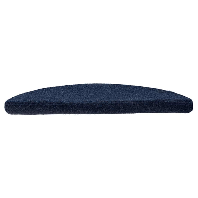 VidaXL tapis d'escalier auto-adhésifs 20 pièces 56x17x3 cm bleu marine semi-circulaire