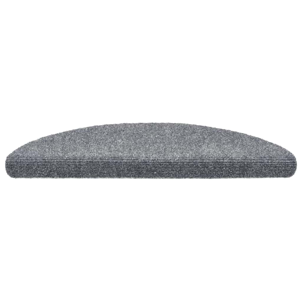 Vidaxx tapis d'escalier autocollants 30 pièces 56x17x3 cm gris clair semi-circulaire