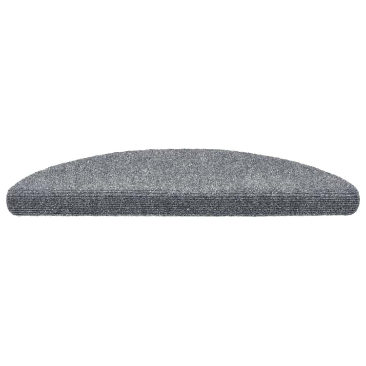 Vidaxx tapis d'escalier autocollants 30 pièces 56x17x3 cm gris clair semi-circulaire