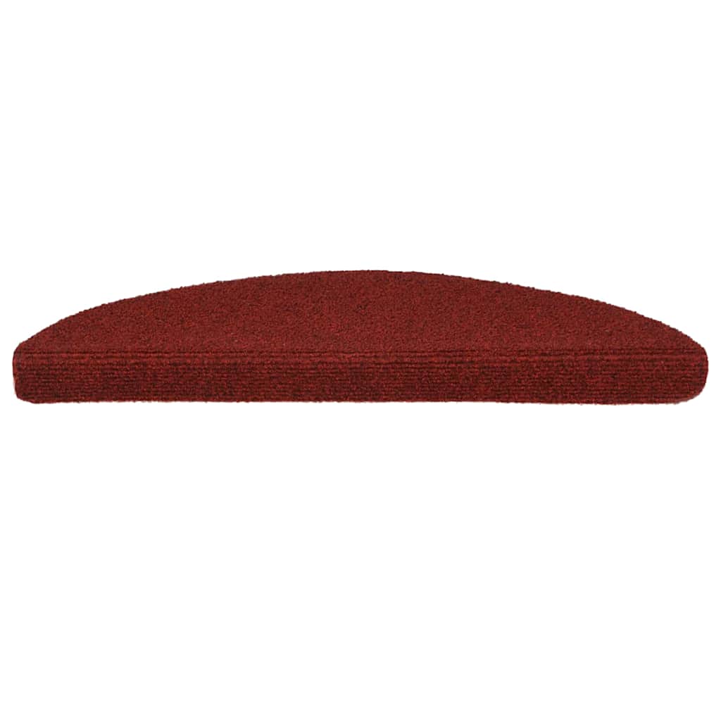 VidaXL tapis d'escalier auto-adhésifs 30 pièces 56x17x3 cm rouge bordeaux semi-circulaire